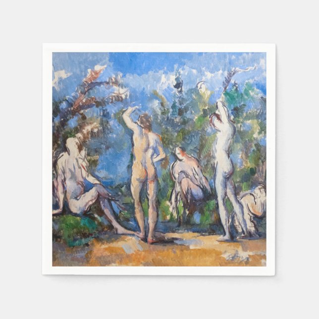 Paul Cezanne - Five Bathers Napkin (Front)