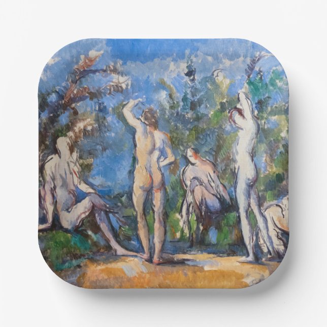 Paul Cezanne - Five Bathers Paper Plate (Front)
