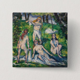 Paul Cezanne - Four Bathers 15 Cm Square Badge