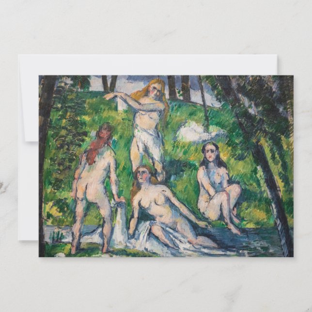 Paul Cezanne - Four Bathers Invitation (Front)