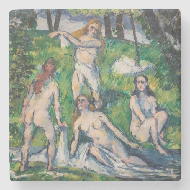 Paul Cezanne - Four Bathers Stone Coaster (Front)