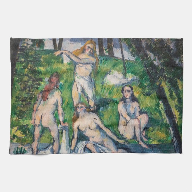 Paul Cezanne - Four Bathers Tea Towel (Horizontal)