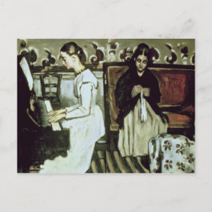 Paul Cezanne Girl at the Piano , 1868-69 Postcard