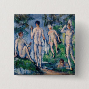 Paul Cezanne - Group of Bathers 15 Cm Square Badge