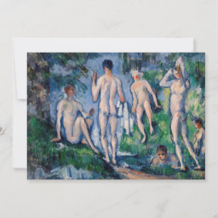 Paul Cezanne - Group of Bathers Invitation