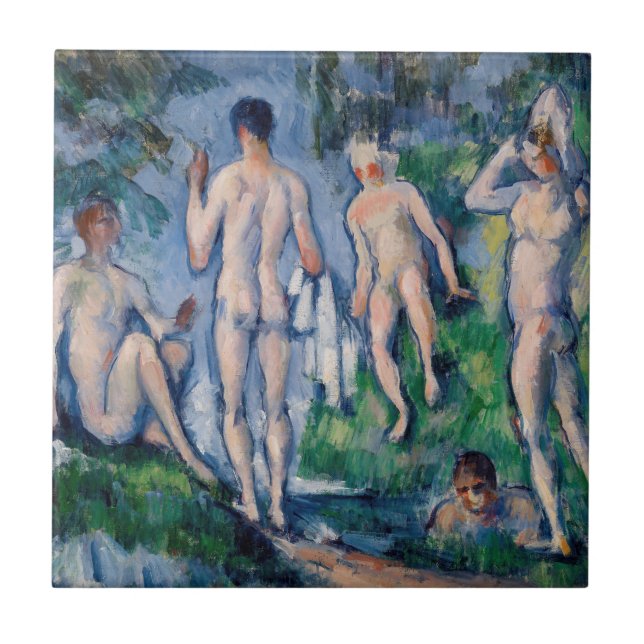 Paul Cezanne - Group of Bathers Tile (Front)