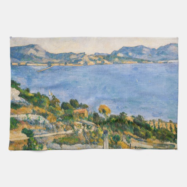 Paul Cezanne - Gulf of Marseille seen from Estaque Tea Towel (Horizontal)