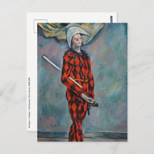 Paul Cezanne - Harlequin Postcard