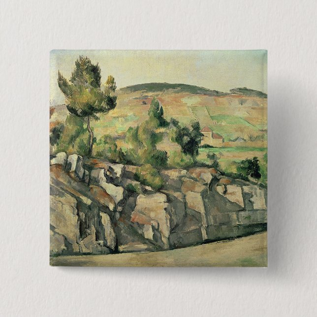 Paul Cezanne | Hillside in Provence, c.1886-90 15 Cm Square Badge (Front)