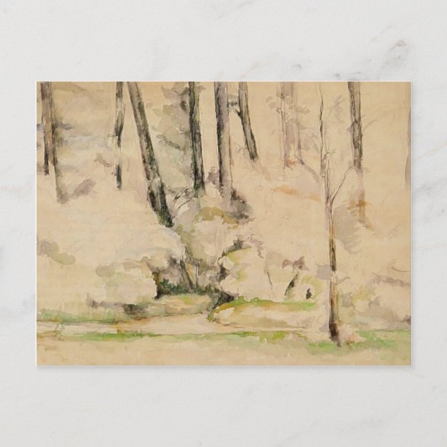 Paul Cezanne- In the Woods Postcard (Front)