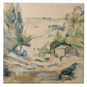 Paul Cezanne - Landscape in the Provence Tile