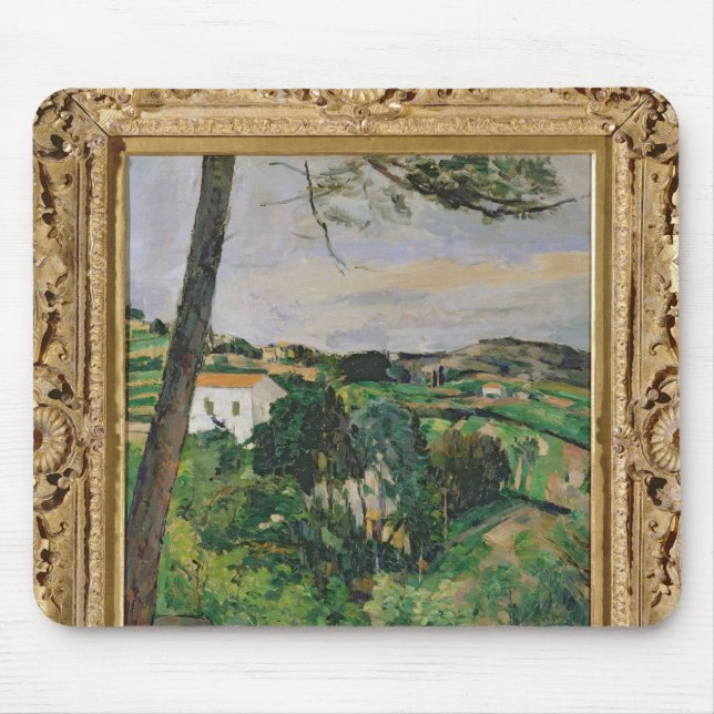 Paul Cezanne | Landscape with red roof or The pine Mouse Pad (Front)