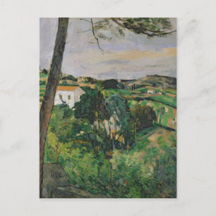 Paul Cezanne Landscape with red roof or The pine Postcard