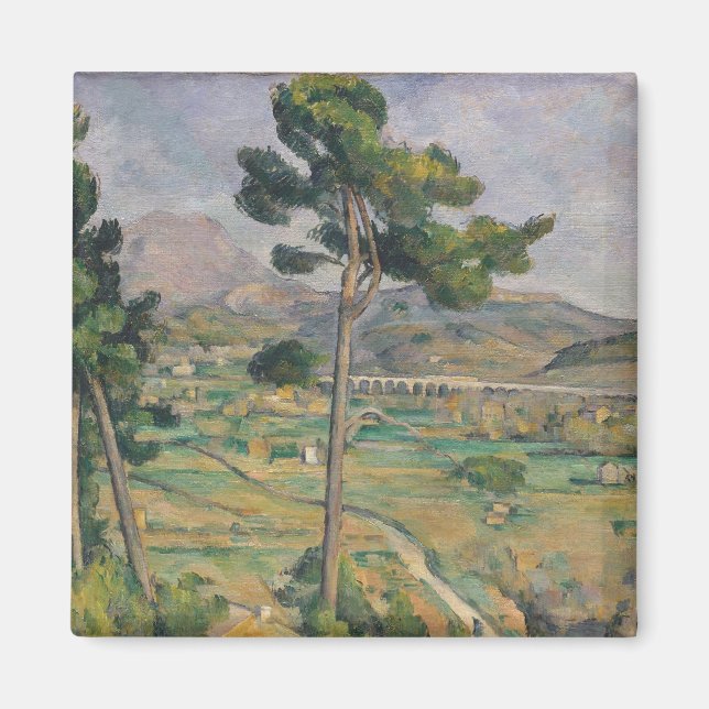 Paul Cezanne | Landscape with viaduct Magnet (Front)