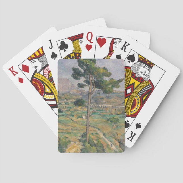 Paul Cezanne | Landscape with viaduct Playing Cards (Back)