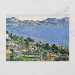 Paul Cezanne L'Estaque, View of the Bay of Marse Postcard