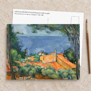 Paul Cezanne - L'Estaque with Red Roofs Postcard