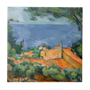 Paul Cezanne - L'Estaque with Red Roofs Tile
