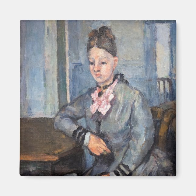 Paul Cezanne - Madame Cezanne Leaning on a Table Magnet (Front)