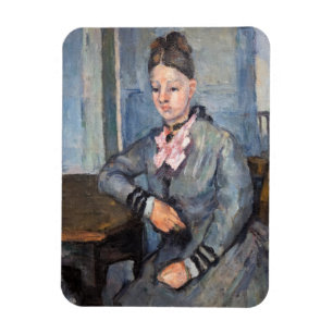 Paul Cezanne - Madame Cezanne Leaning on a Table Magnet