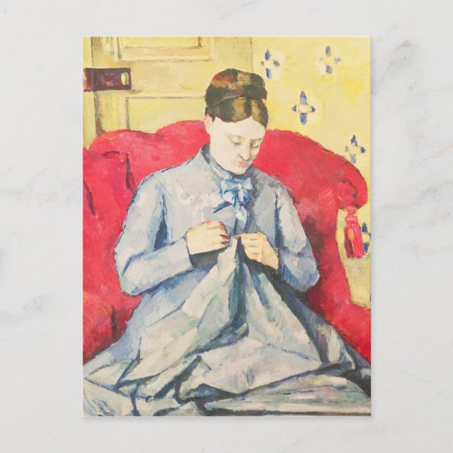 Paul Cezanne | Madame Cezanne sewing Postcard (Front)