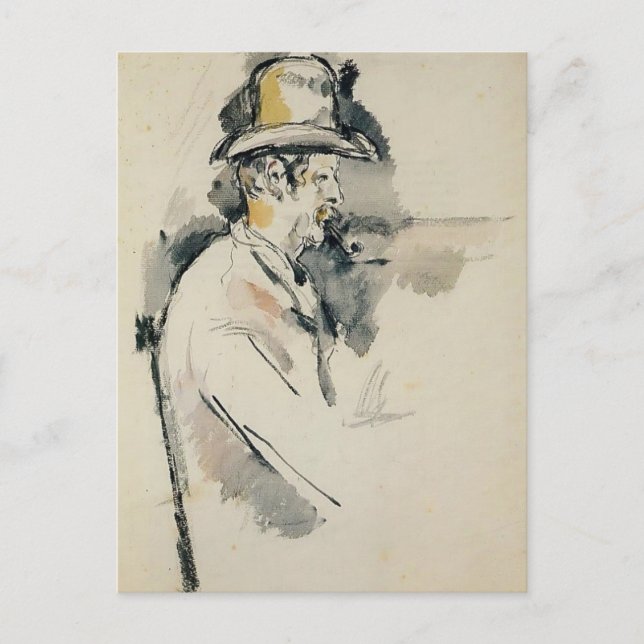 Paul Cezanne- Man with a Pipe Postcard (Front)