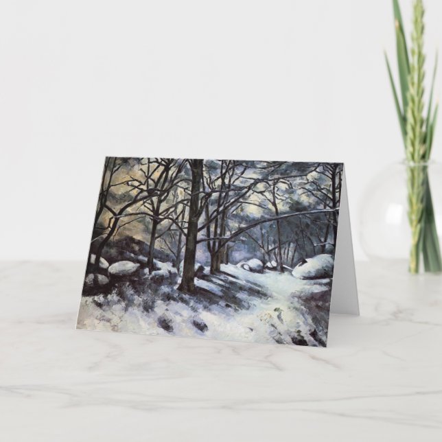 Paul Cezanne- Melting Snow. Fontainbleau Card (Front)