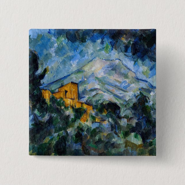 Paul Cezanne - Mont Saint-Victoire & Chateau Noir 15 Cm Square Badge (Front)