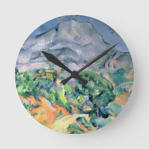 Paul Cezanne   Mont Sainte-Victoire, 1900 Round Clock