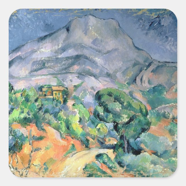 Paul Cezanne | Mont Sainte-Victoire, 1900 Square Sticker (Front)