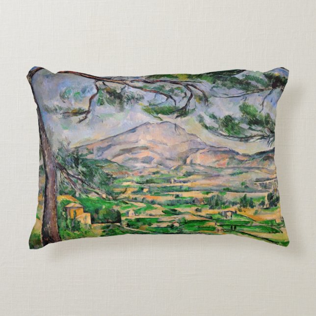 Paul Cezanne - Mont Sainte-Victoire and Large Pine Decorative Cushion (Front)