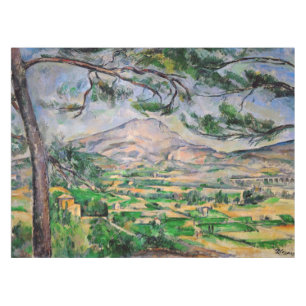 Paul Cezanne - Mont Sainte-Victoire and Large Pine Tablecloth