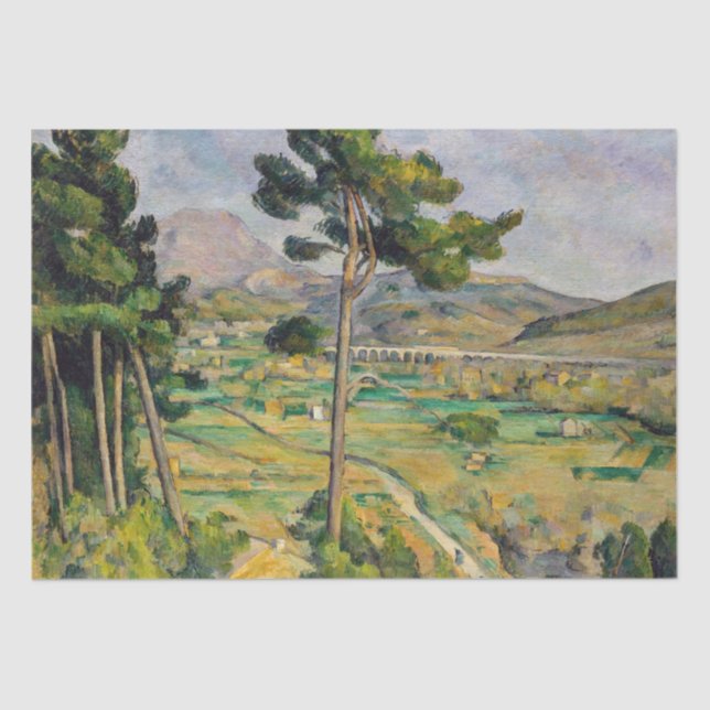 Paul Cezanne - Mont Sainte-Victoire and Viaduct Tissue Paper (Front)