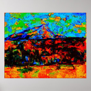 Paul Cézanne - Mont Sainte-Victoire (Modified) Poster