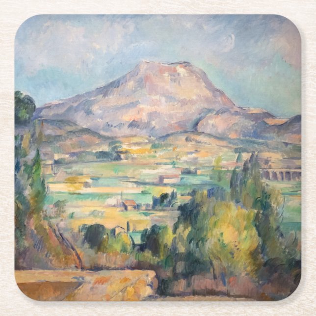 Paul Cezanne - Mont Sainte-Victoire Square Paper Coaster (Front)