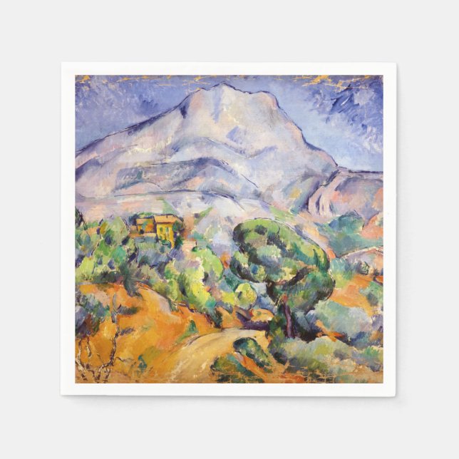 Paul Cezanne - Mont Sainte-Victoire, Tholonet Road Napkin (Front)
