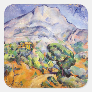Paul Cezanne - Mont Sainte-Victoire, Tholonet Road Square Sticker