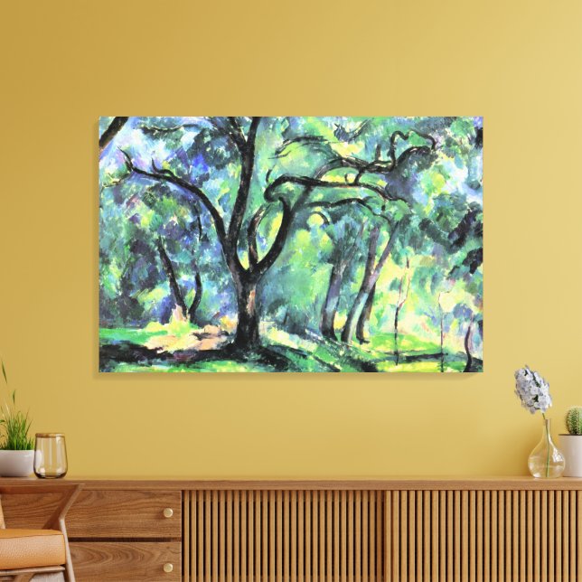Paul Cezanne painting, Forest, Canvas Print (Insitu(LivingRoom))