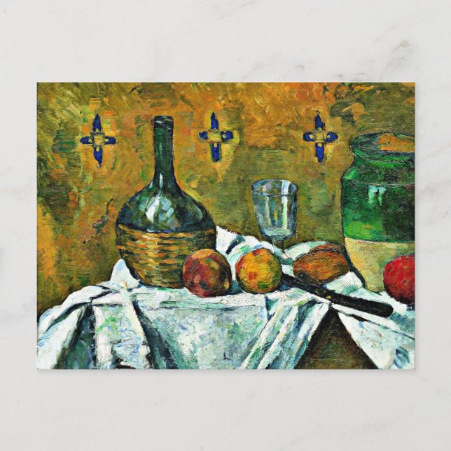 Paul Cezanne painting, Still Life with Flask Postcard (Front)