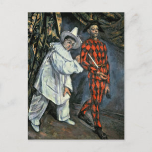 Paul Cezanne   Pierrot and Harlequin , 1888 Postcard