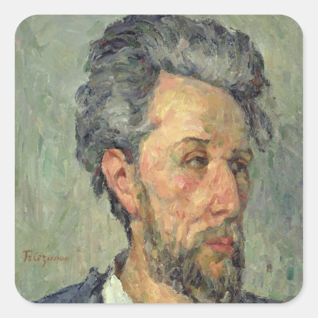 Paul Cezanne | Portrait of Victor Chocquet, 1876-7 Square Sticker (Front)