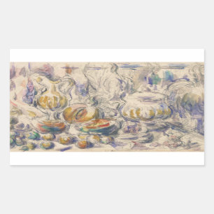 Paul Cezanne - Pot and Soup Tureen Rectangular Sticker