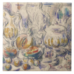 Paul Cezanne - Pot and Soup Tureen Tile