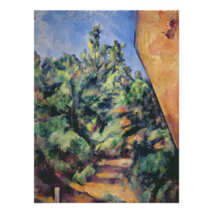 Paul Cezanne Red rock, c.1895 (oil on canvas) Poster