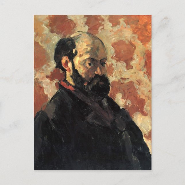 Paul Cezanne- Self-portrait, pink background Postcard (Front)
