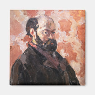 Paul Cezanne - Self-portrait with pink background Magnet