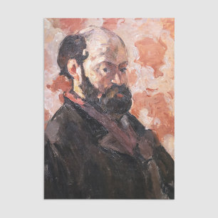 Paul Cezanne - Self-portrait with pink background Tissue Paper