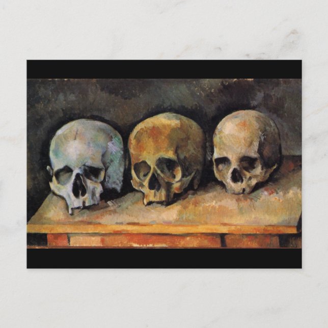 Paul Cézanne Skulls Still Life Fine Art Postcard (Front)