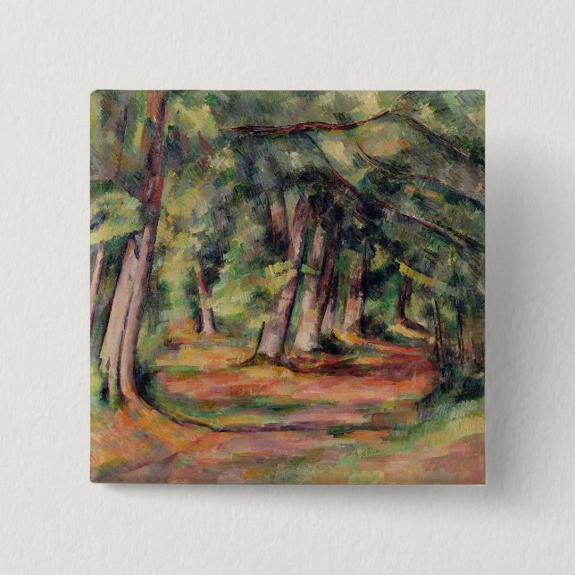 Paul Cezanne | Sous-bois  1890-94 15 Cm Square Badge (Front)