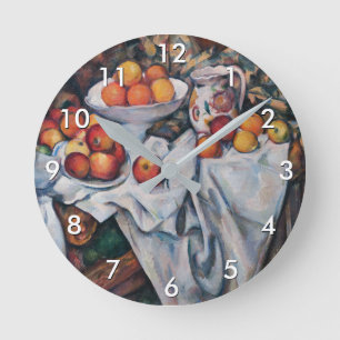Paul Cezanne - Still Life, Apples and Oranges Round Clock